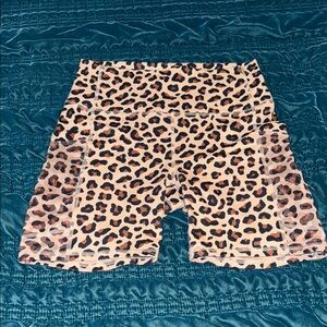 Fabletics cheetah biker short